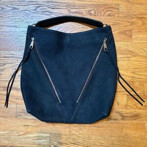 Rebecca Minkoff Suede Leather Hobo Black Bag